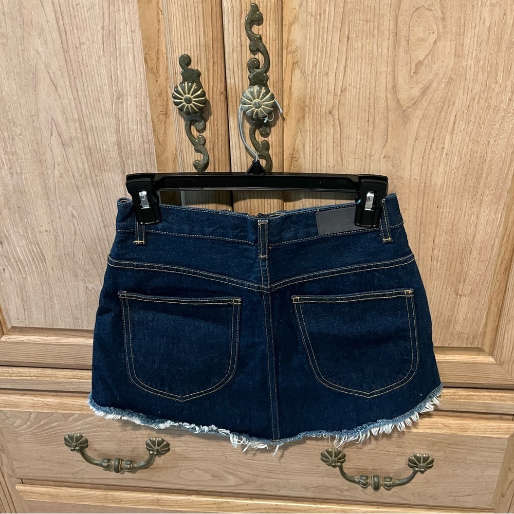 CARMAR Los Angeles Beatrice Skirt denim zipper mini skirt, size 25/0. Blue - Picture 8 of 8